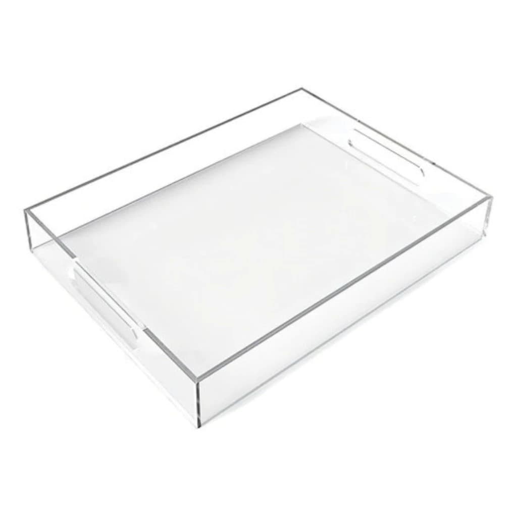 Bandeja Organizadora Acrilico Lisa com Alça 2.4mm 40x30x5cm