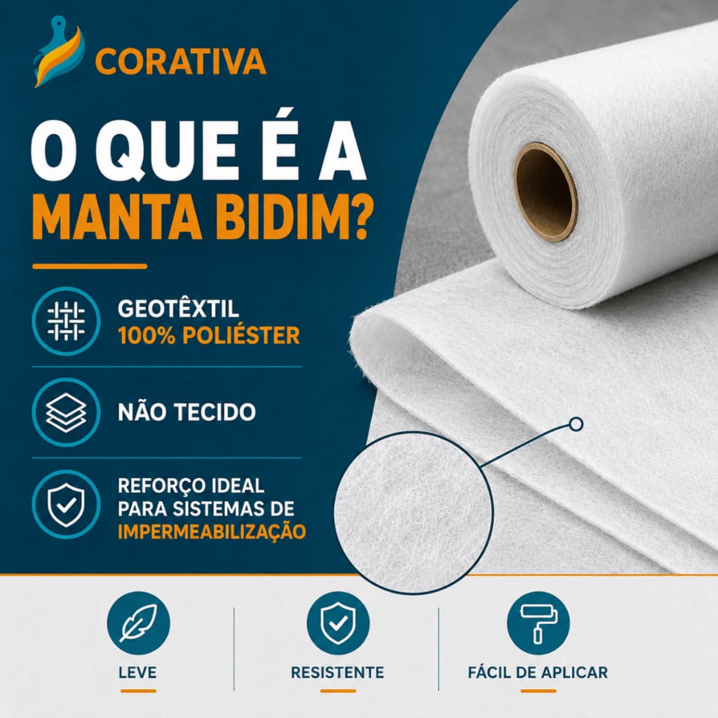Manta Bidim Impermeabilização Laje Telhado Parede Externa Calha Rufo Marquise Obra Fachada Granizo