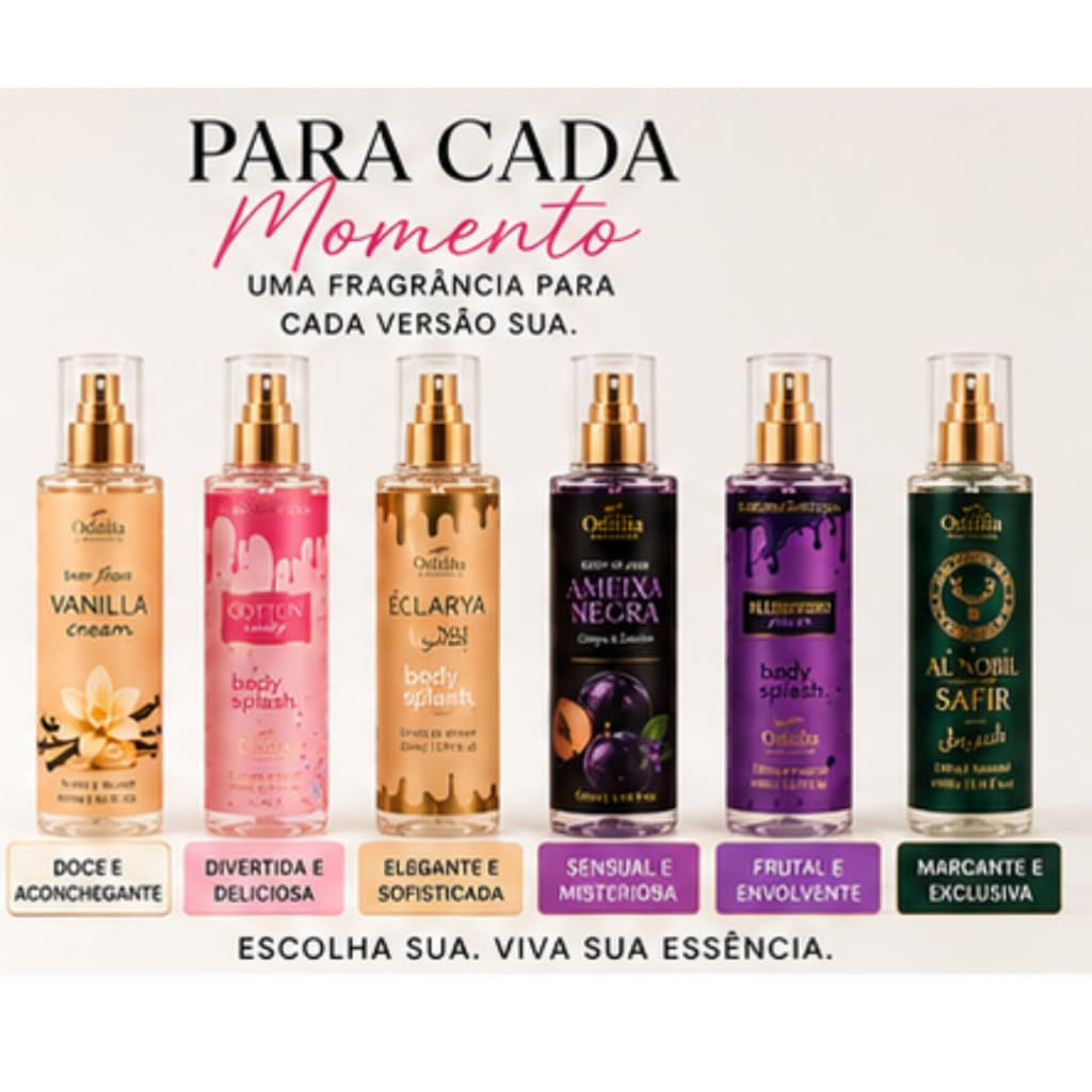 Body Splash 200ml Fragrâncias Inspiradas Importadas Corpo Longa Fixação Premium