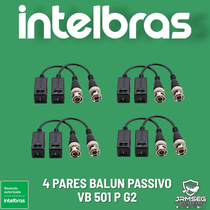 4 Pares Balun Passivo VB 501 P G2 Intelbras