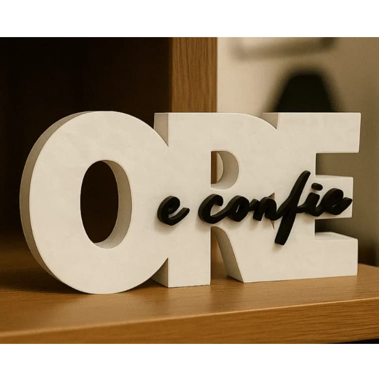 Decoração “Ore e Confie” - Decoração de Sala, Quarto e Mesa Moderna