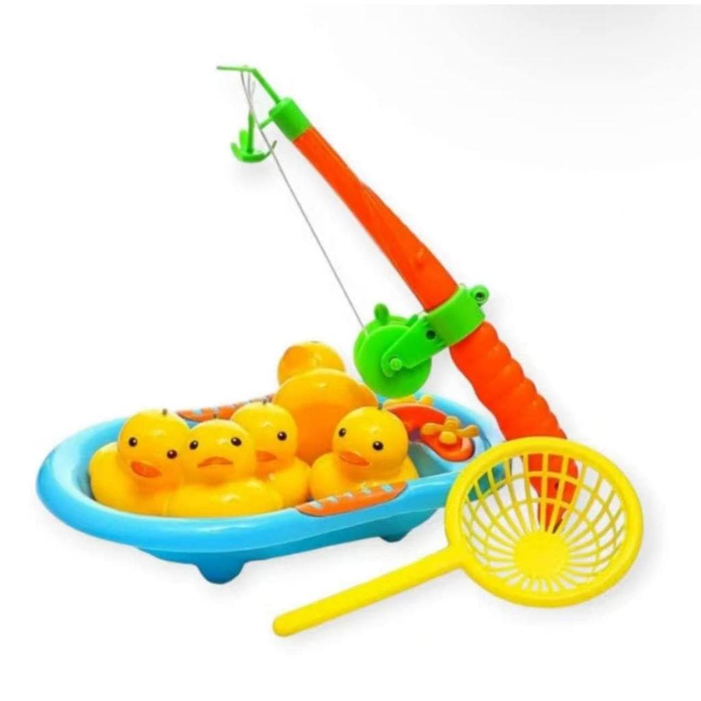 Kit Banho Divertido Com Patinhos banheira varinha de pesca brinquedo infantil