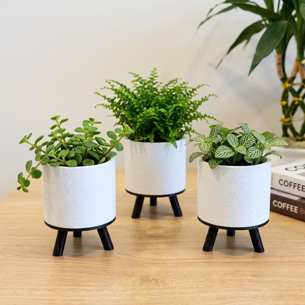 Kit Vasos Cachepot Decorativos para Plantas Artificiais Decoração Casa Sala - Zately