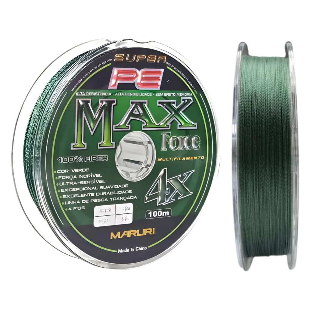 Linha De Pesca Max Force 4x Multifilamento 100m Resistência E Sensibilidade Sem Efeito Memória