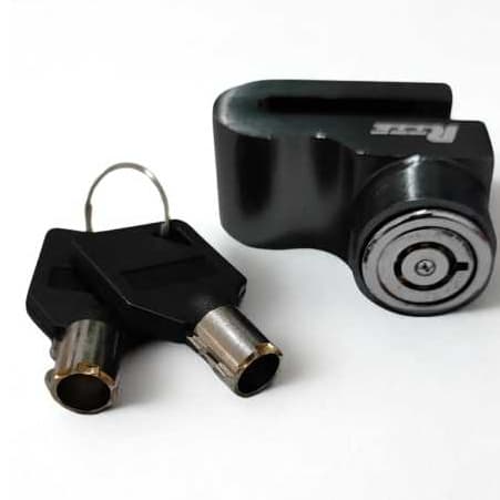 TRAVA CADEADO DISCO ANTIFURTO MOTO UNIVERSAL CINZA