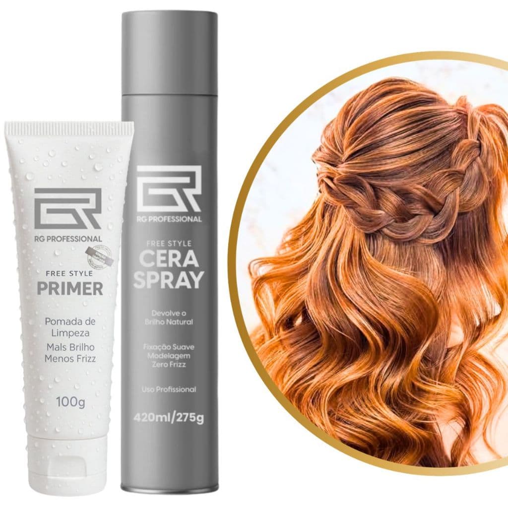 Kit Primer Limpeza de Penteados 100g + Cera Liquida Spray 420ml Rafael Gasparim RG Professional