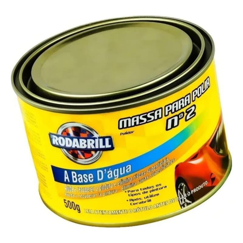 Massa De Polir À Base De Água N°2 Rodabrill 500g Para Carros