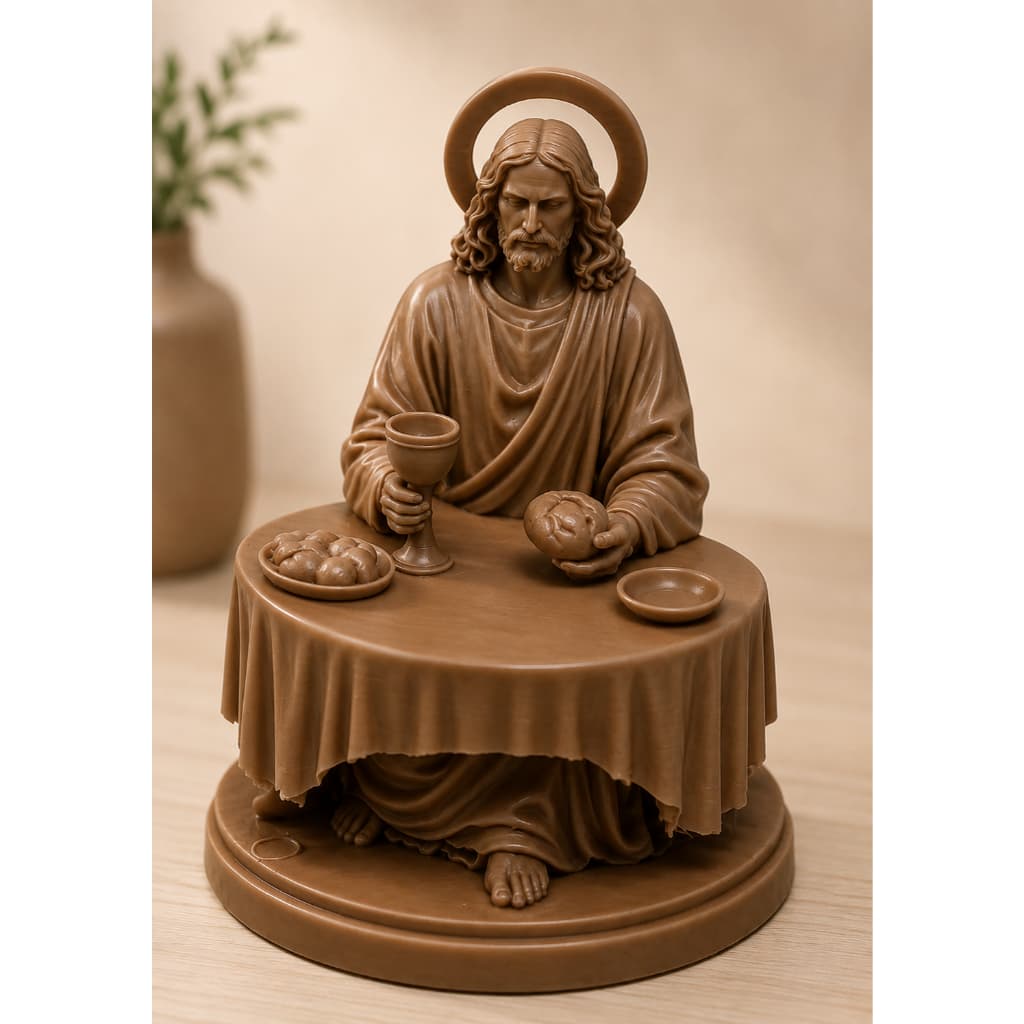 Imagem Jesus Cristo Sentado à Mesa – Decoração Religiosa