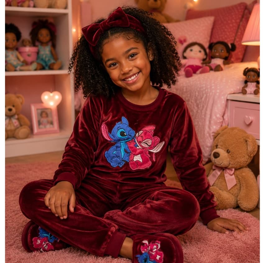 Conjunto Infantil Feminino Plush Veludo Quentinho Blogueirinha