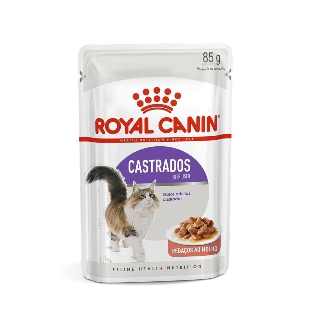 Ração Úmida Royal Canin Sachê para Gatos Adultos Castrados 85G