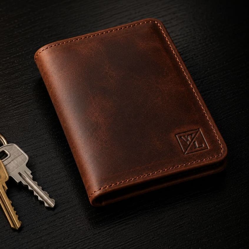 Carteira Masculina Flip Couro Legítimo Premium Pequena