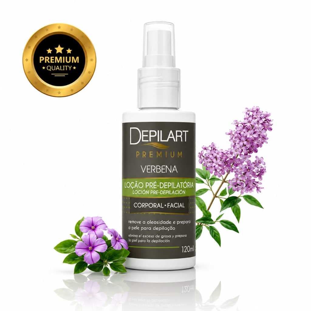 Loção Pré Depilatória Depilart Premium Verbena 120ml Facial e Corporal