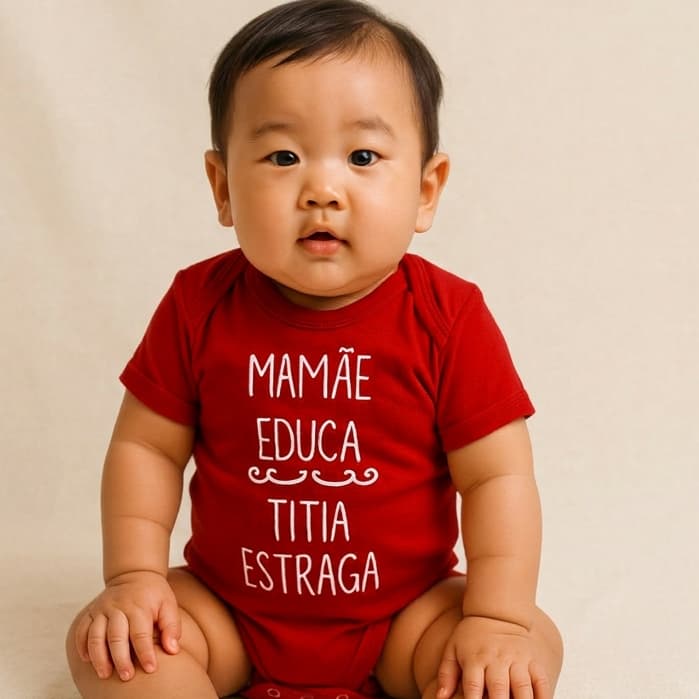 Body Bebê Unissex Infantil Temático De titia estraga Super Confortável Promoção
