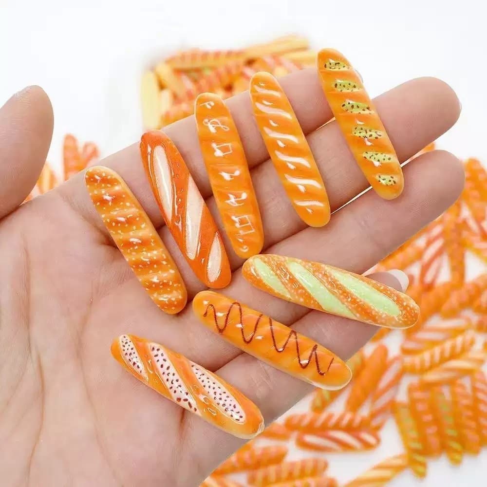 Mini Baguete Artificial para Casa de Boneca e DIY