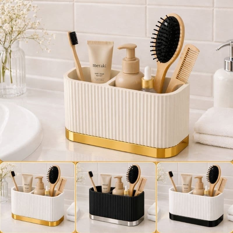 Organizador Multiuso Porta Escova Pente Cabelo Maquiagem Banheiro Dente Escritório Caneta Decorativo