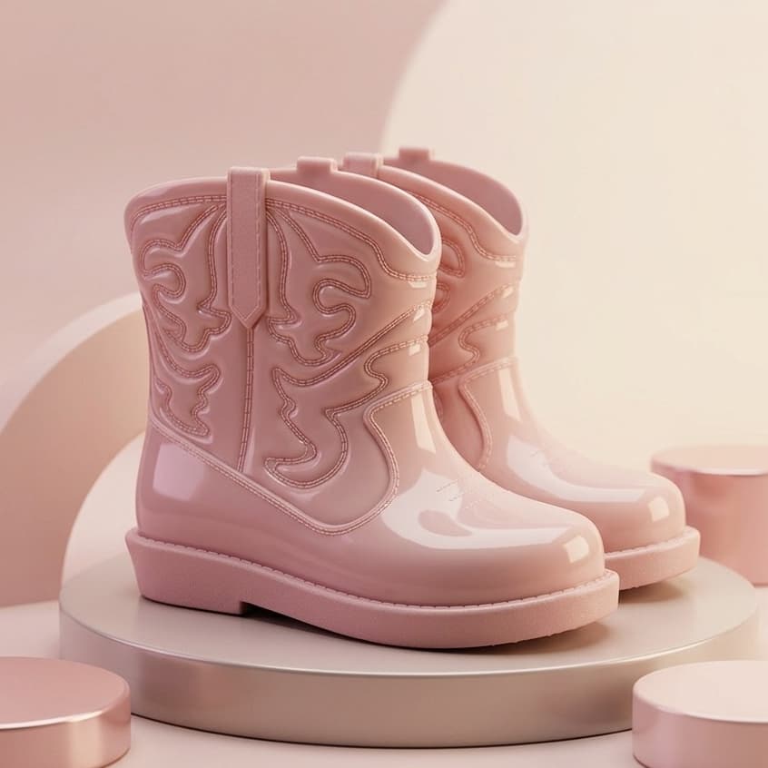 Bota Texana Infantil Menina Botinha Country Cano Médio Leve Confortável Rodeio