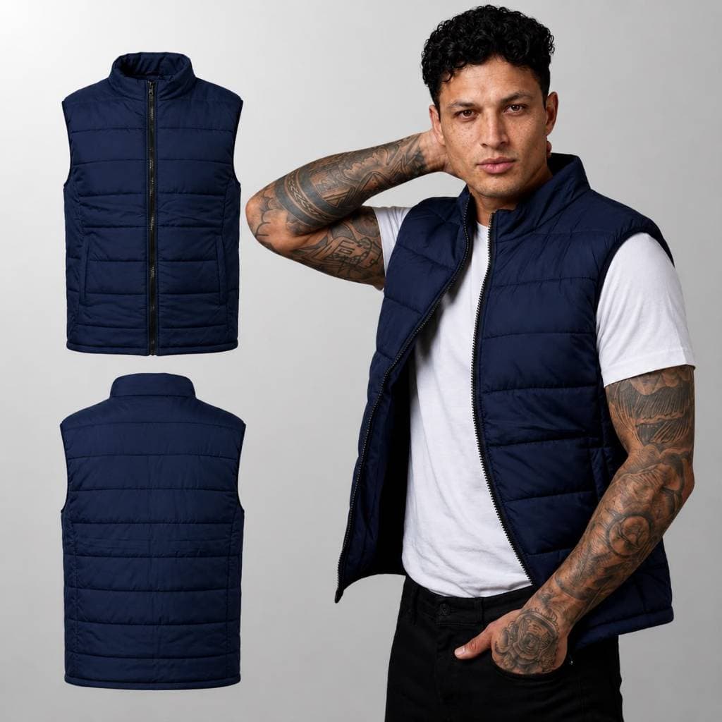 Colete Masculino Country Puffer Bomber Bobojaco Fofinho Casual Confortável Frio Inverno 2026 Rapido Despacho