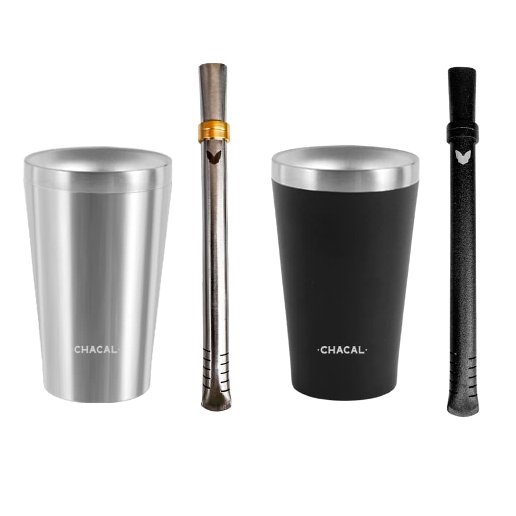 Kit Terere Bomba e Copo Cuia 200ml Chacal Inox