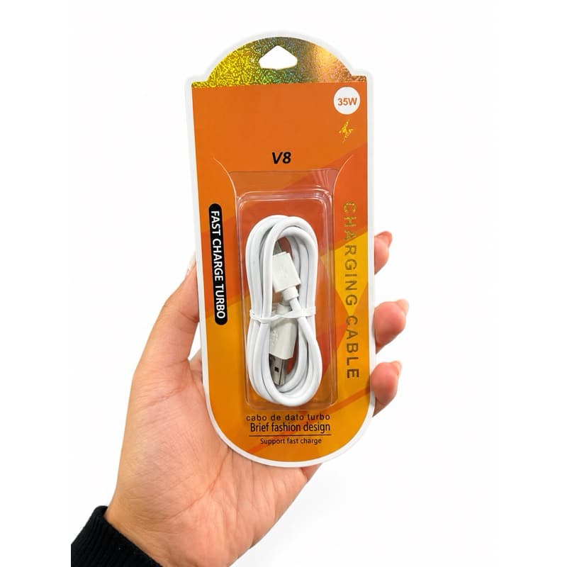 Cabo USB para V8 Reforçado Turbo 25W | 1 Metro