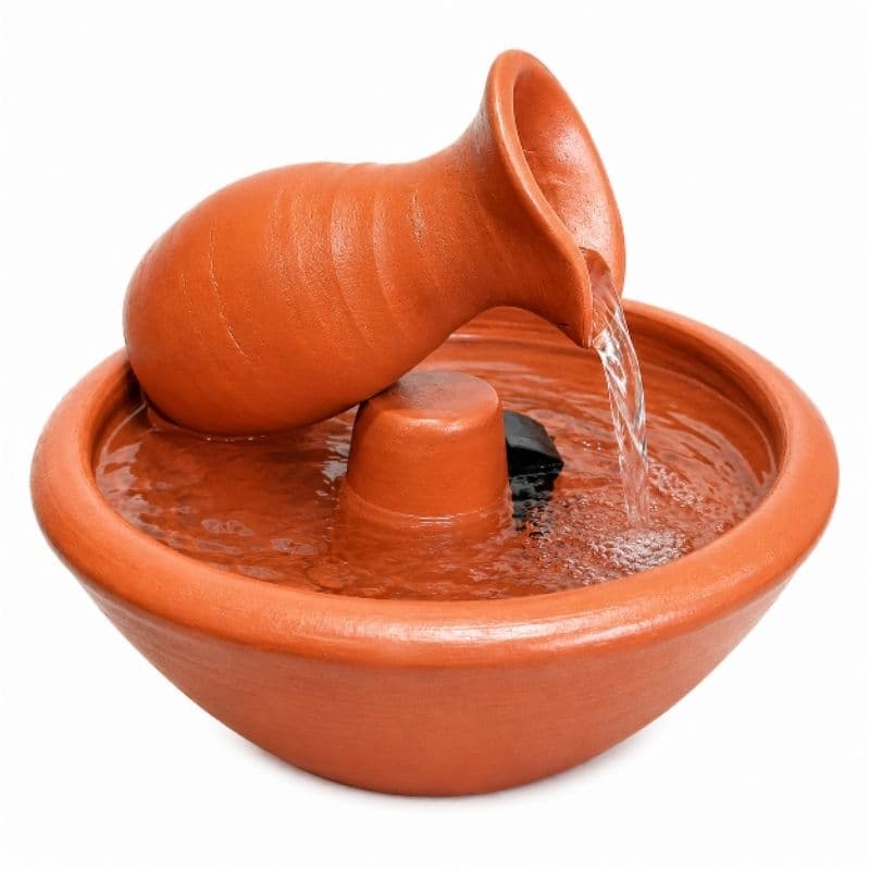 Fonte de Água Decorativa de Barro com Bomba silenciosa artesanal