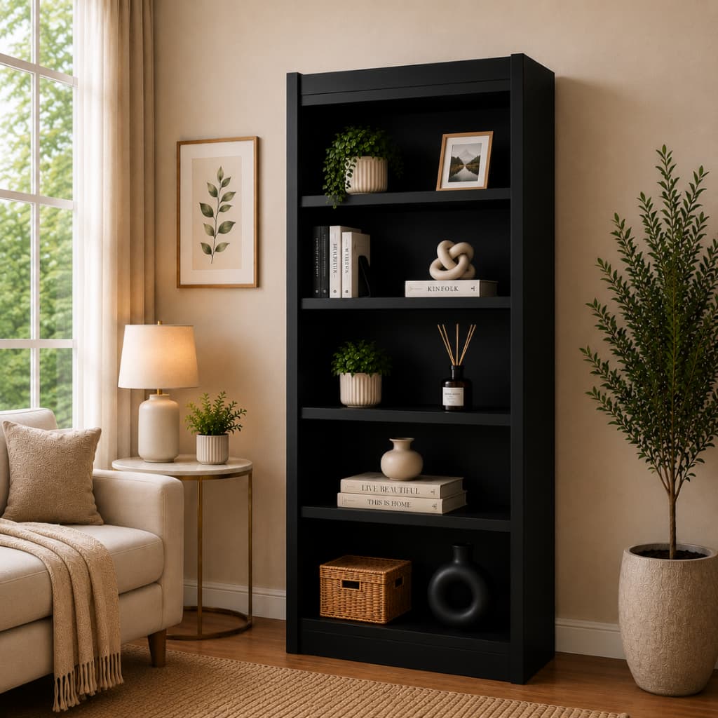 ***PROMOCAO*** Livreiro Multiuso Organizador 5 Prateleiras Bipartido Sala Escritório Quarto Luxo