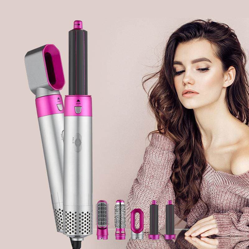 Secador de cabelo multifuncional 5 em 1 - Ondula - Dá volume - Alisa - Versão Premium