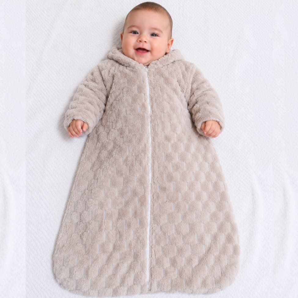 Saco de Dormir para Bebê Casulo com Zíper Pijama Flannel Fleece Saquinho Para Bebê