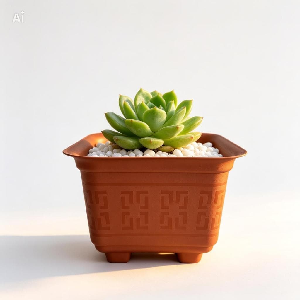 Kit Vaso Quadrado Cachepot 3 Litros Plástico Resistente Decorativo