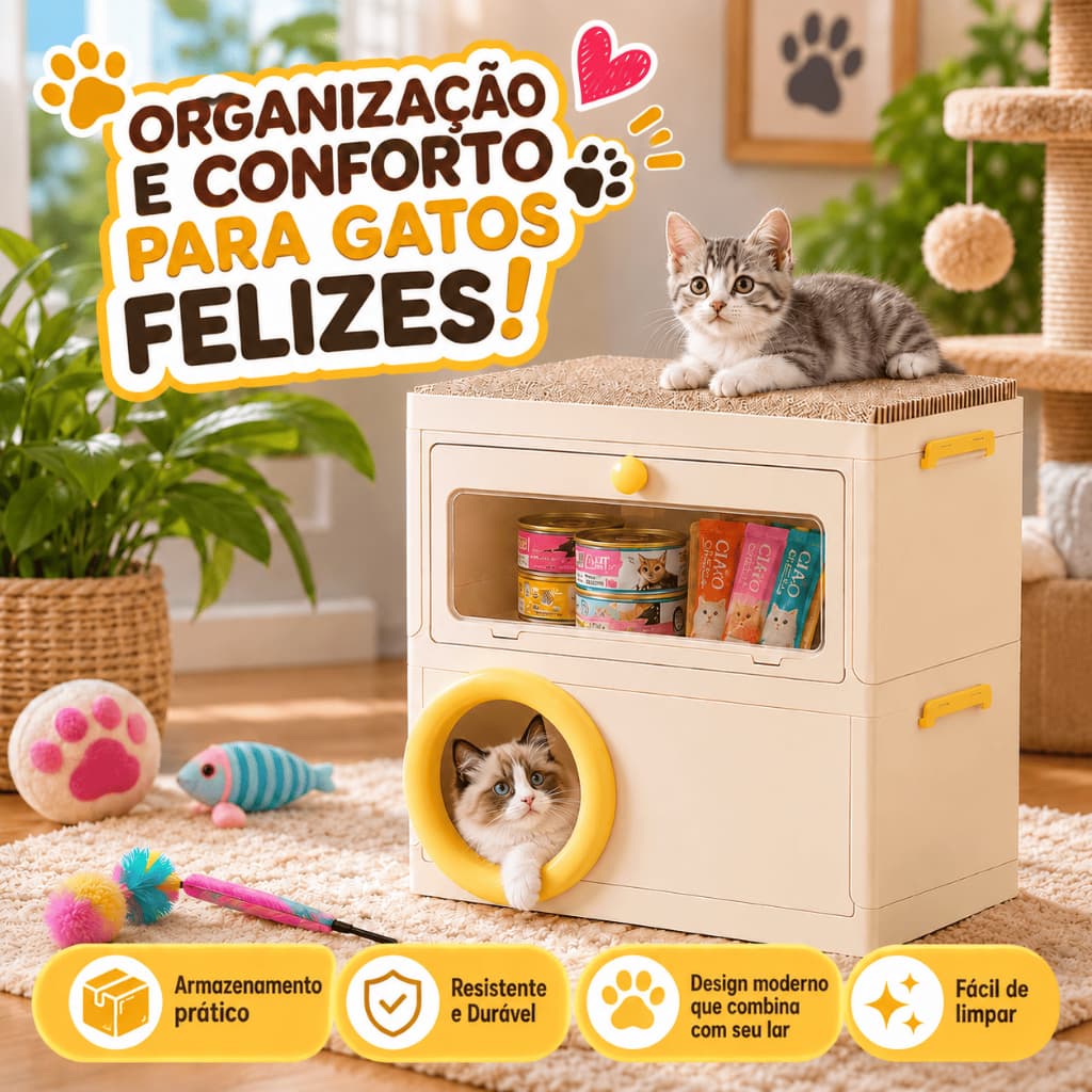 Armário de armazenamento dobrável e empilhável, caixa de plástico multiuso 104L