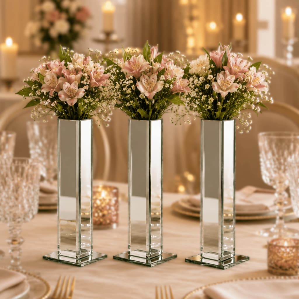 3/8/12 Vaso Espelhado Solitario Luxuoso - Decoração Eventos Flores Sala Centro de Mesa
