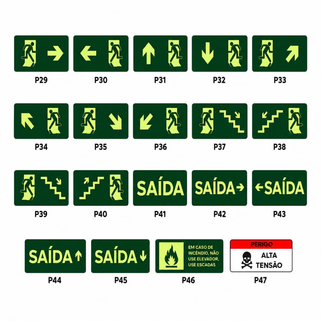 Placa de Sinalização em PS  Segurança e Identificação
