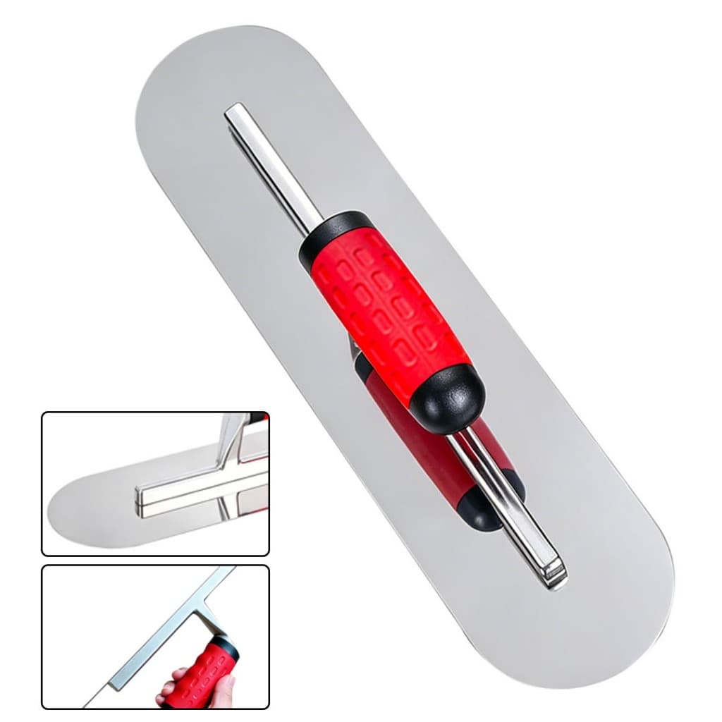 Desempenadeira Aço Inox 10x40cm Borda redonda - Curvo