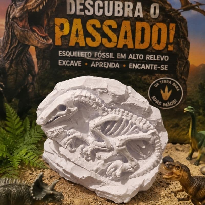 Fóssil Esqueleto de Dinossauro – Descubra o Mundo da Paleontologia! 🦖🔎Transforme a curiosidade em uma aventura incrível.