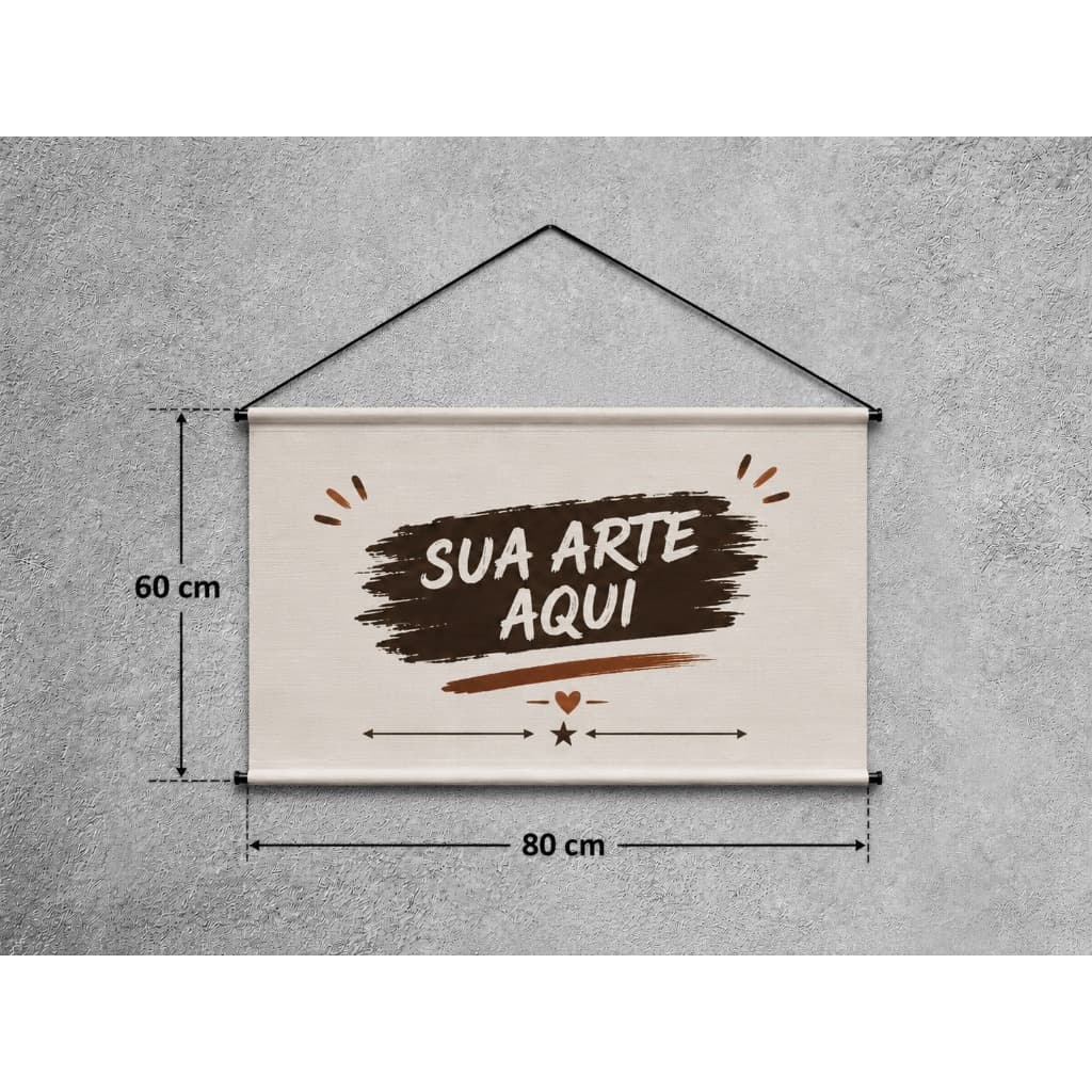 Faixa Banner Personalizado 60x80cm com Bastão