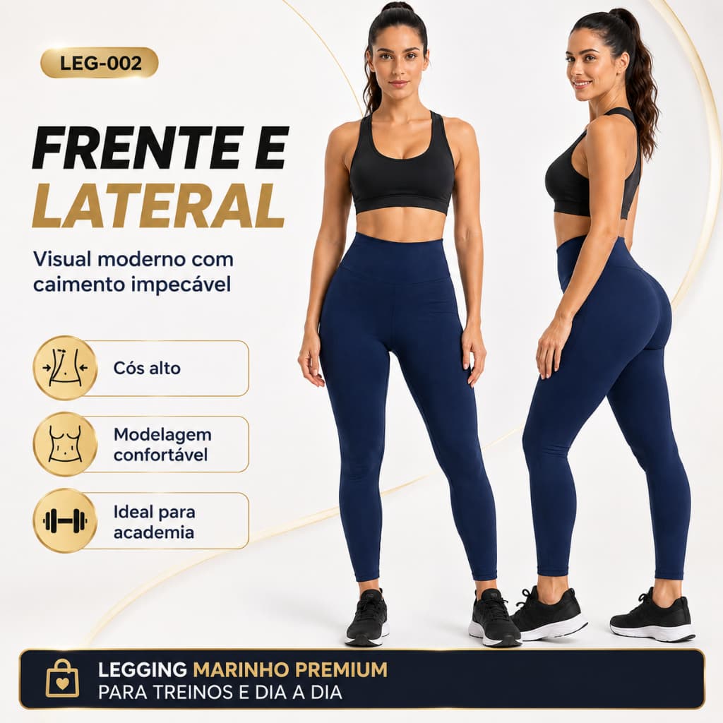 Legging Feminina Cós Alto Suplex Power Zero Transparência Academia Fitness Treino