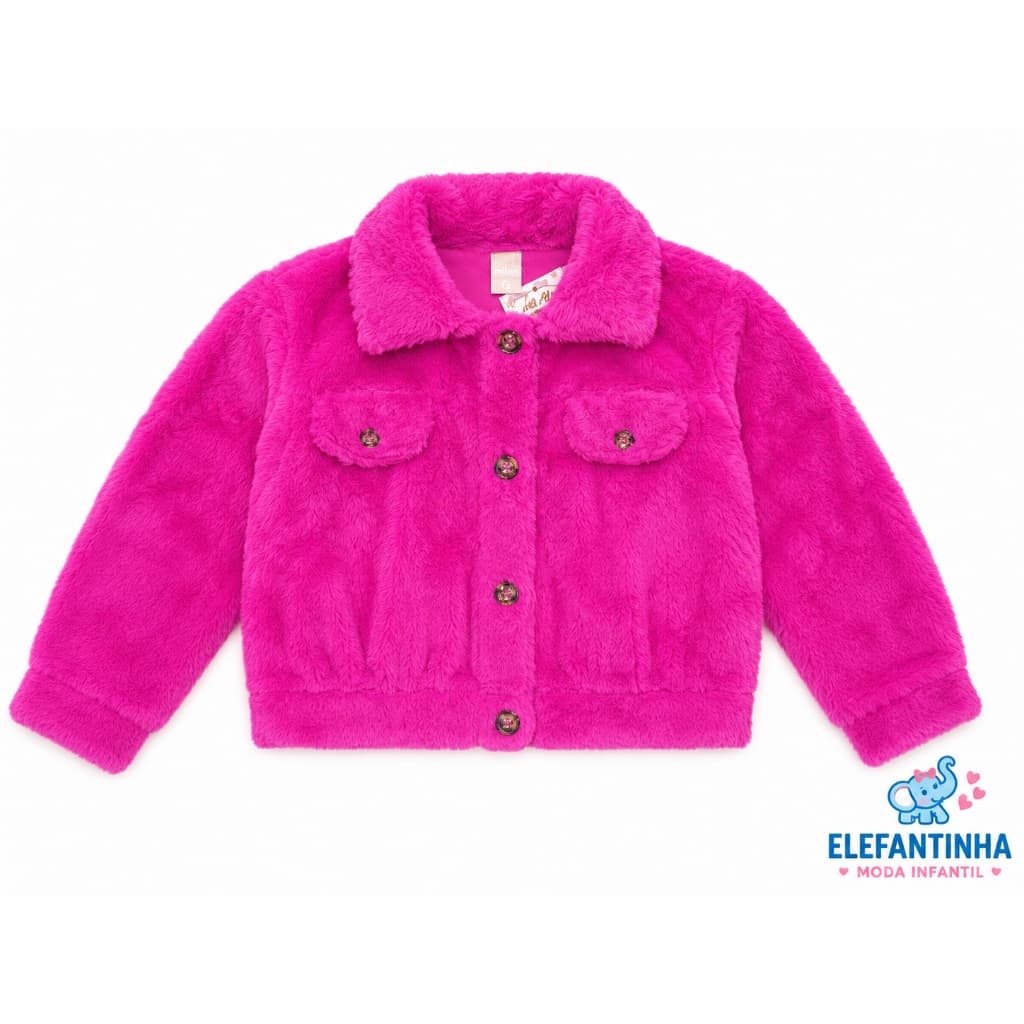 Casaco Pelúcia Infantil Menina Casaco Teddy Quentinho