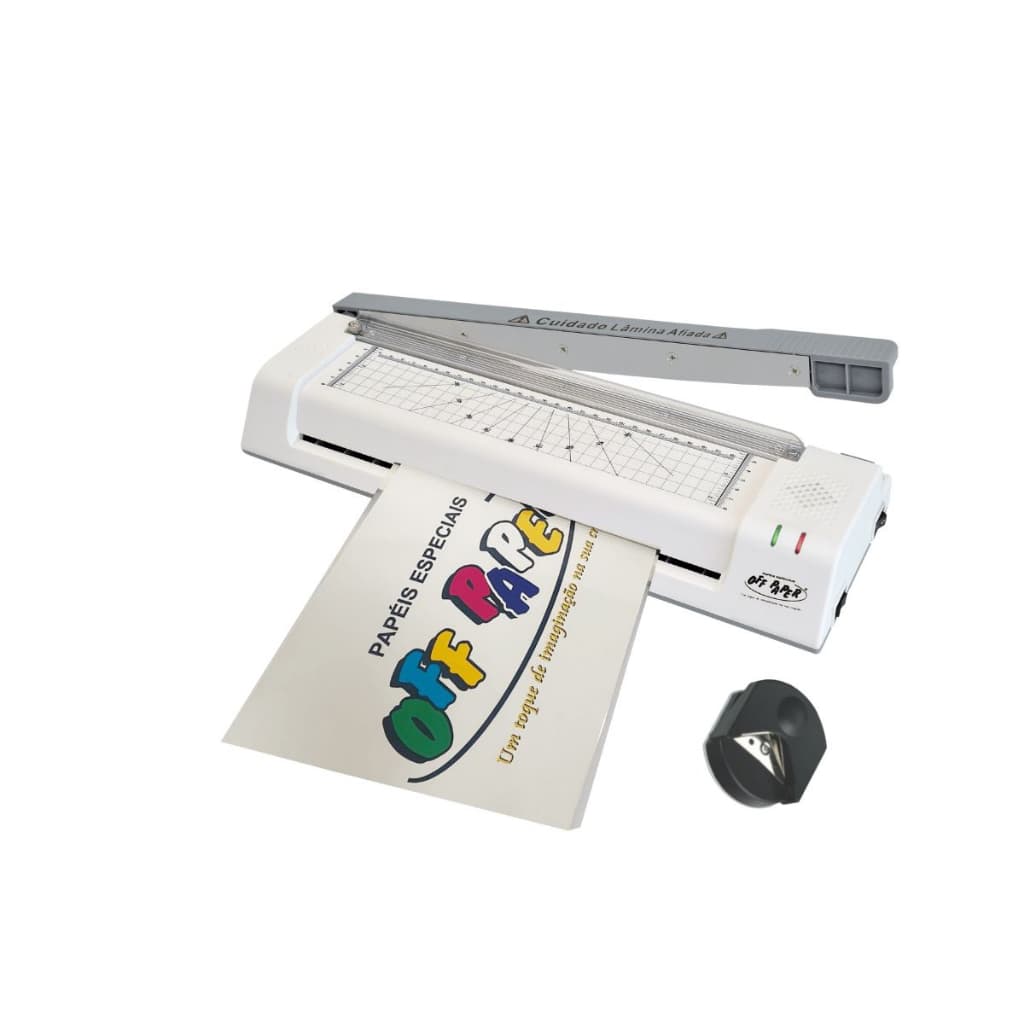 Plastificadora Laminadora A4 e A3, Guilhotina e Arredondador de Borda 3x1 - OFF PAPER