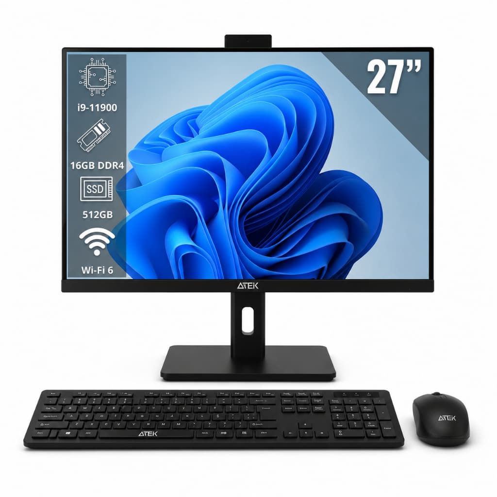 Computador All in One 27" Full HD i9-11900 SSD 512GB 16GB RAM Webcam Som Integrado Mouse e Teclado