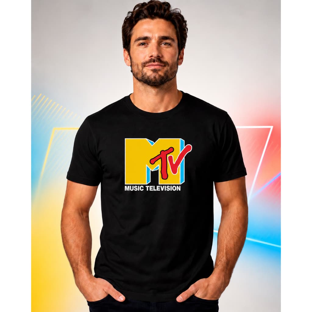 Camiseta MTV Retro anos 2000 100% Adulto Masculina 100% Algodão