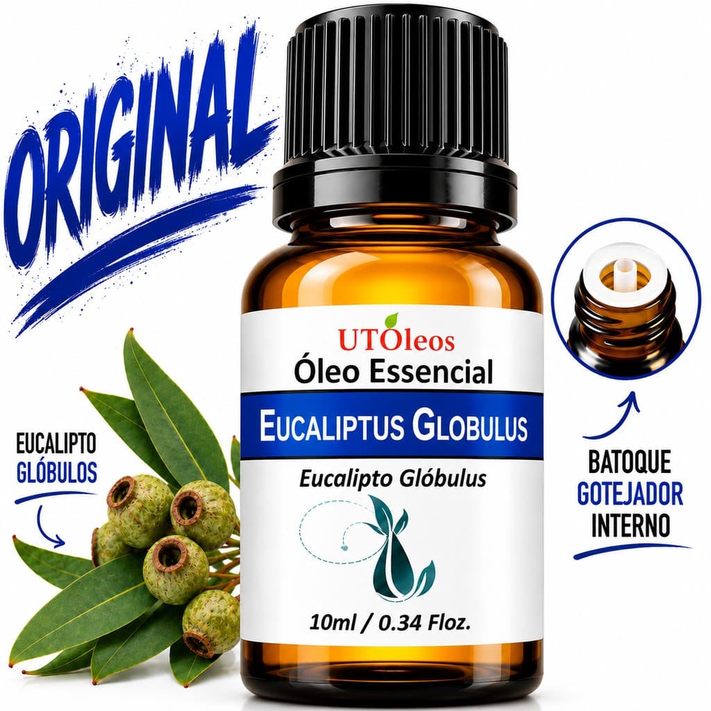 Oleo Essencial Eucalipto Globulus 10ml Puro Natural Concentrado Para Difusor Eletrico Aromaterapia