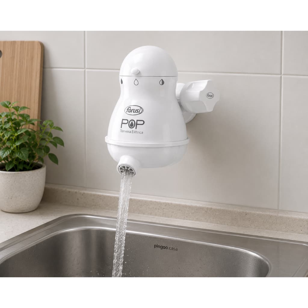 Torneira Elétrica 110V/220V Forusi Pop C33 Stilo com Aquecimento Instantâneo