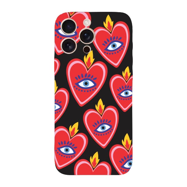 Capinha para iPhone 16 Pro Max Anti Impacto Fashion - SACRED HEART PATTERN
