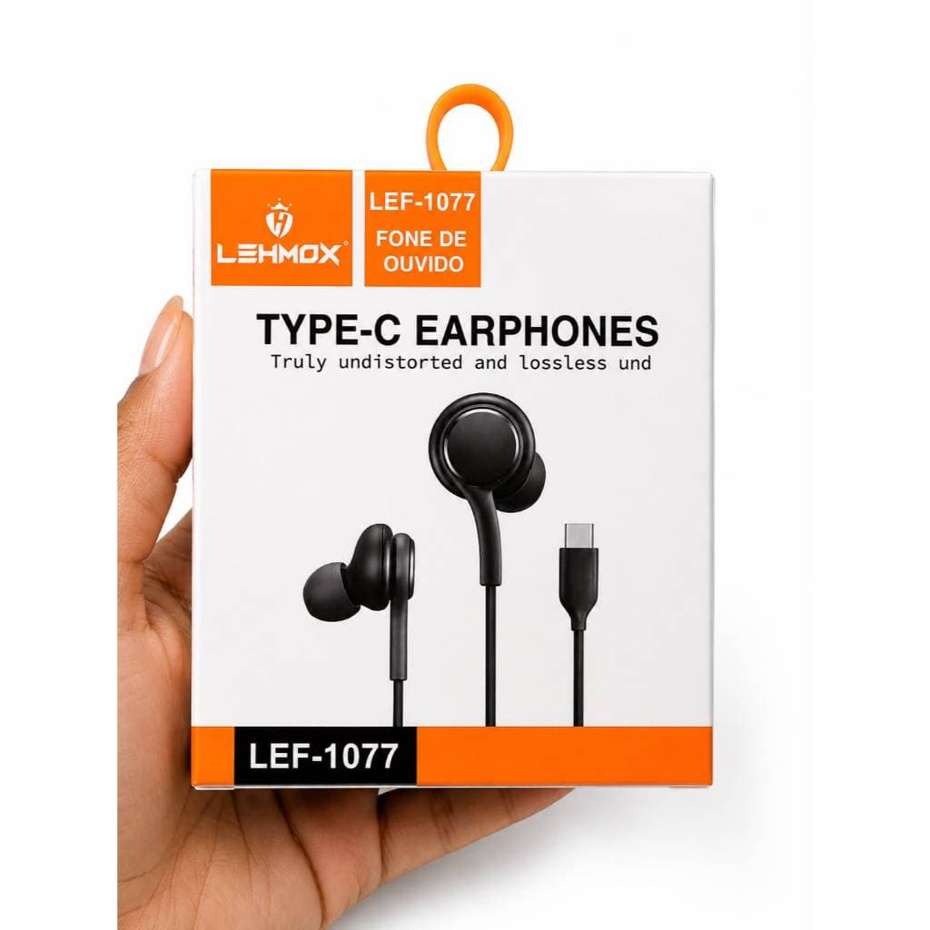 Fone de Ouvido Tipo C com Microfone LEF-1077 - Lehmox