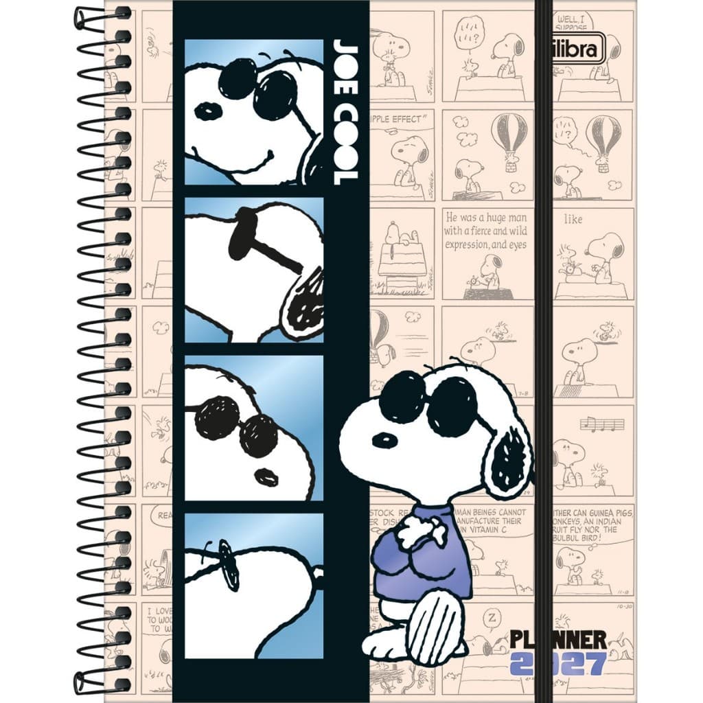 Planner Espiral 2027 Snoopy 17,7 x 24 cm, Tilibra