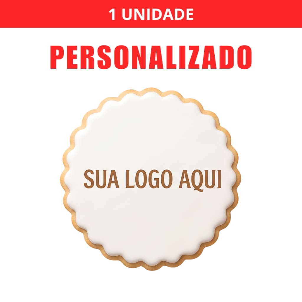 Kit 1 Cortador e Carimbo de Biscoito Personalizado com Puxador Profissional