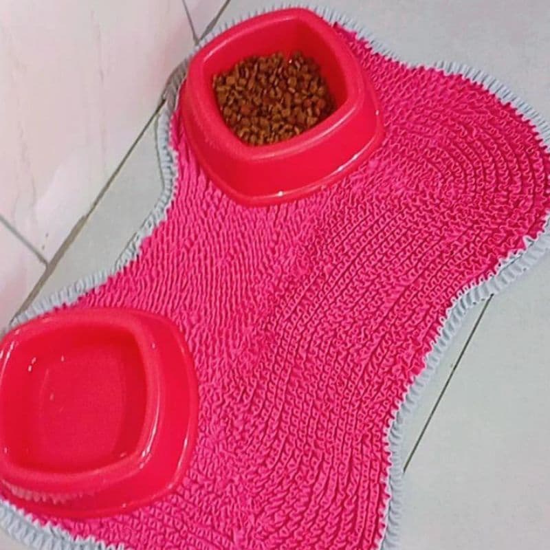 tapete ossinho pet rosa cozinha sala quarto decorativo tapete de frufru com antiderrapante
