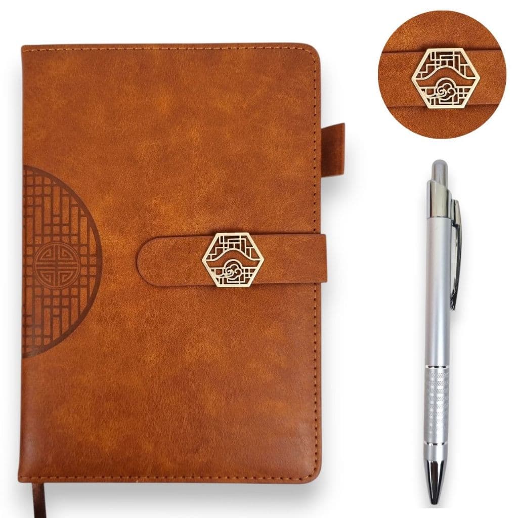 Caderno A5 de Couro Macio 70 Folhas ( 140 Páginas ) Retro Notebook Para Agenda