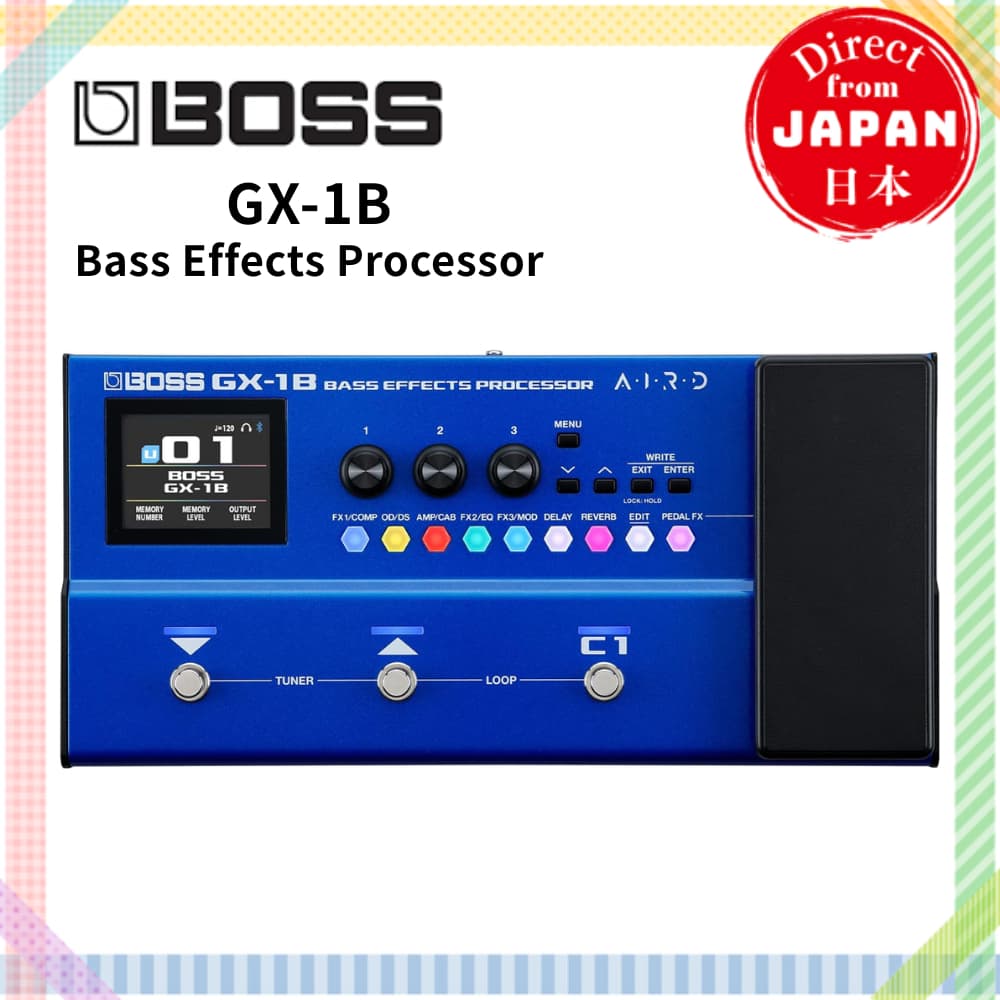 BOSS GX-1B Bass Effects Processor Pedal Multi Efeitos para Baixo com COSM Amp Modeling e Expression Pedal