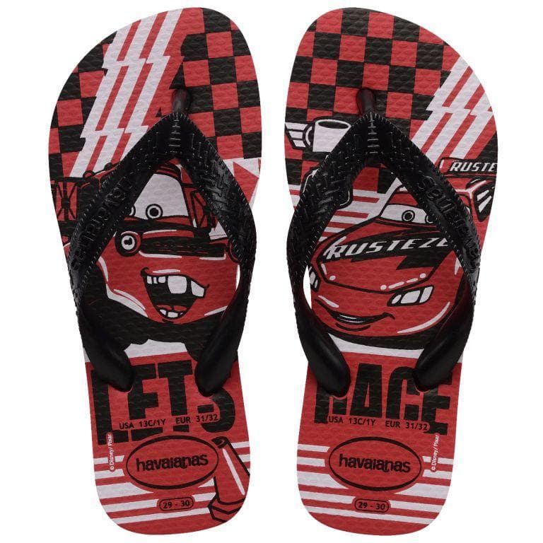Chinelo Havaianas Kids Sandália Original Carros Vermelho