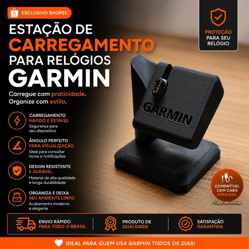 Dock de Carregamento para Relógio Garmin